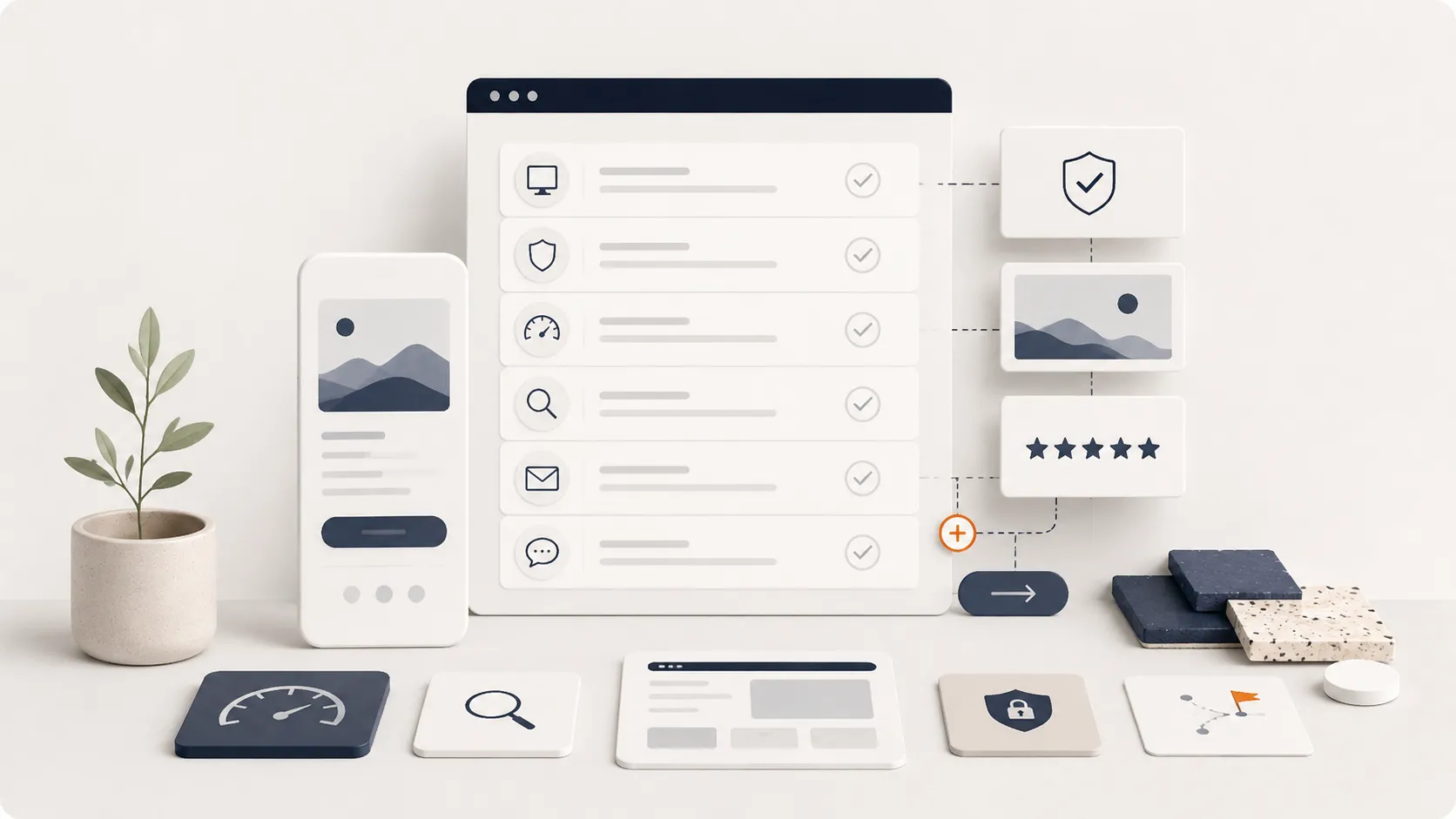 Service business website checklist visual