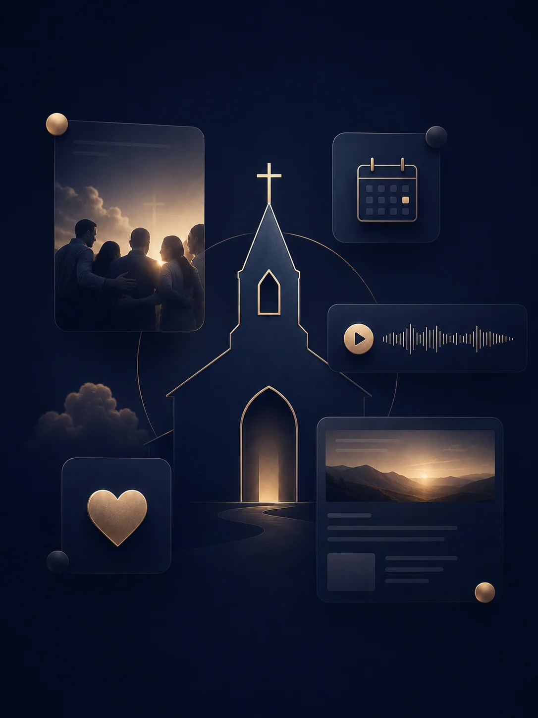 Churches web project visual mockup